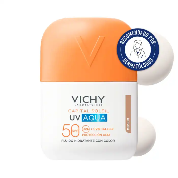 ¡42% DTO! Capital Soleil UV Aqua Fluido Hidratante SPF50 tono medio 50 ml - Vichy - Comparador de precios