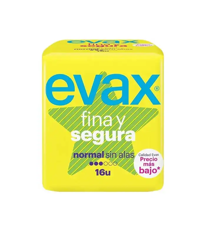 Evax - Compresas normal sin alas Fina y Segura - 16 unidades - EVAX - Comparador de precios