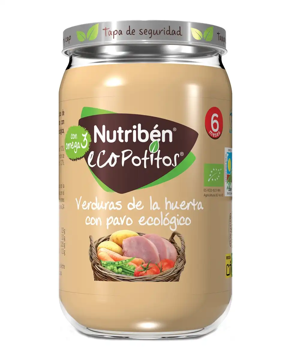 Nutribén® - Potito Eco Verduras De La Huerta Con Pavo Ecológico 6 Meses - Nutribén® - Comparador de precios