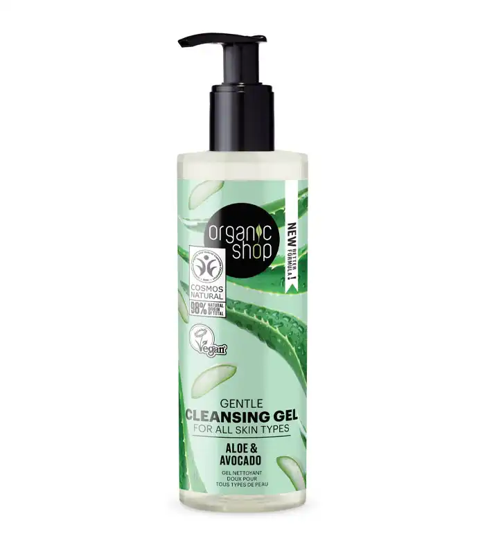 Organic Shop - Gel limpiador suave para todo tipo de pieles - Aloe y Aguacate - Organic Shop - Comparador de precios