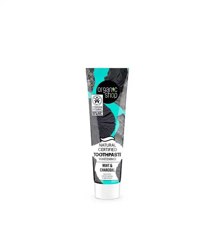 Organic Shop - Pasta de dientes blanqueadora - Menta y carbón - Organic Shop - Comparador de precios