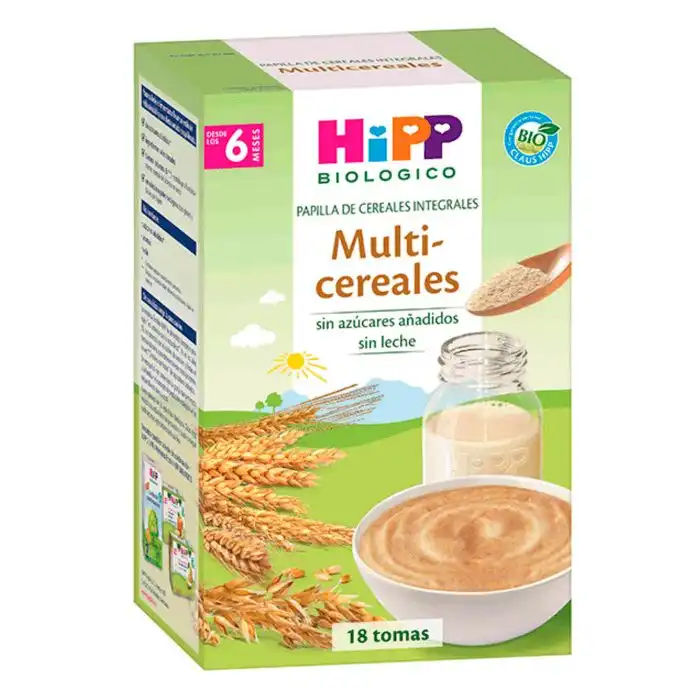Papilla Multicereales + 6 meses 400 gr - HiPP - Comparador de precios