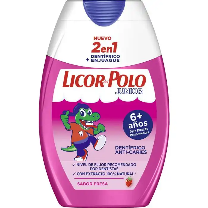 Pasta 2en1 Junior Fresa 75 ml - LICOR DEL POLO - Comparador de precios