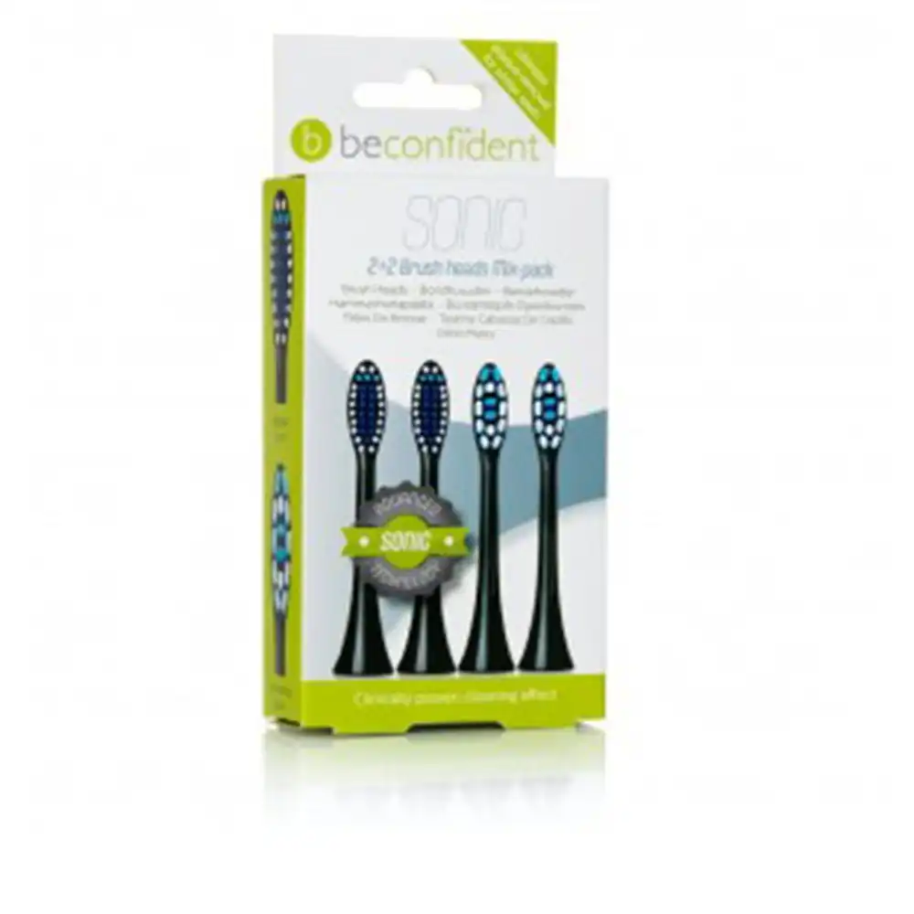 Sonic Toothbrush Heads REGULAR/WHITENING Black lote 4 pz - Beconfident - Comparador de precios