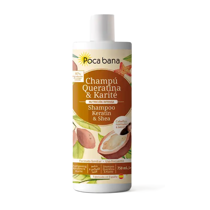 Champú Queratina - Karité 750 ml - Poca bana - Comparador de precios