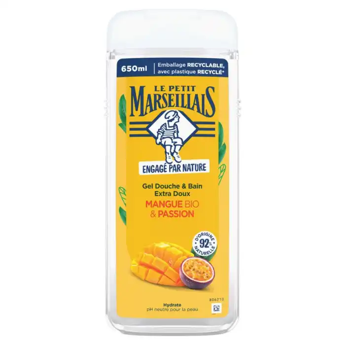 Gel de Ducha Mango Bio 650 ml  Le Petit Marseillais - LE PETIT MARSEILLAIS - Comparador de precios