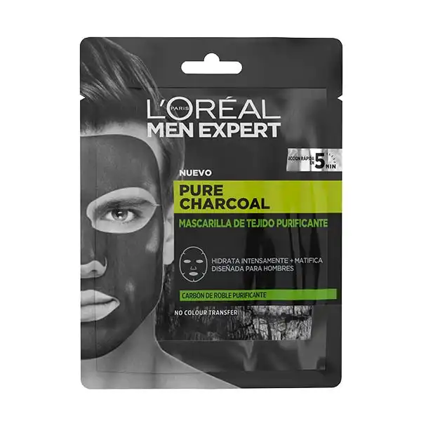 Men Expert Loreal Men Expert Pure Charcoal Mascarilla De Tejido, 1 un - Men Expert - Comparador de precios