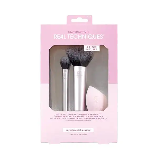 Naturally Radiant Sponge + Brush Set - Real Techniques - Comparador de precios