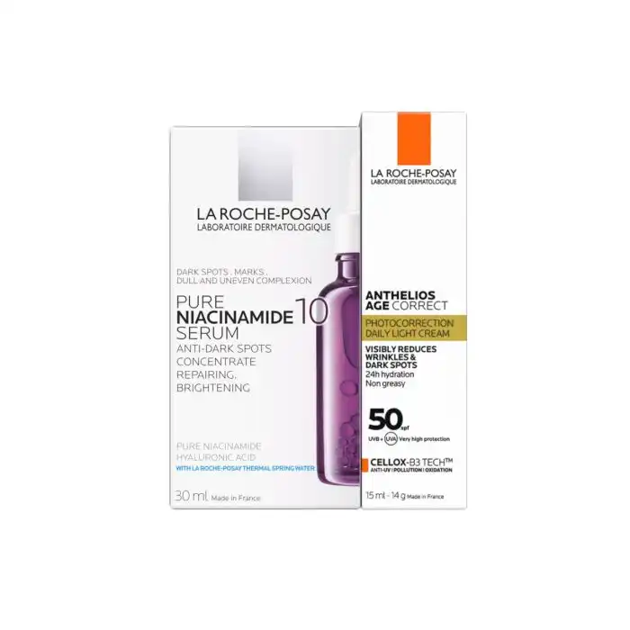 Pack Pure Niacinamide 10 Sérum + Anthelios Age Correct Fotocorrección Diaria 45 ml - La Roche-Posay - Comparador de precios