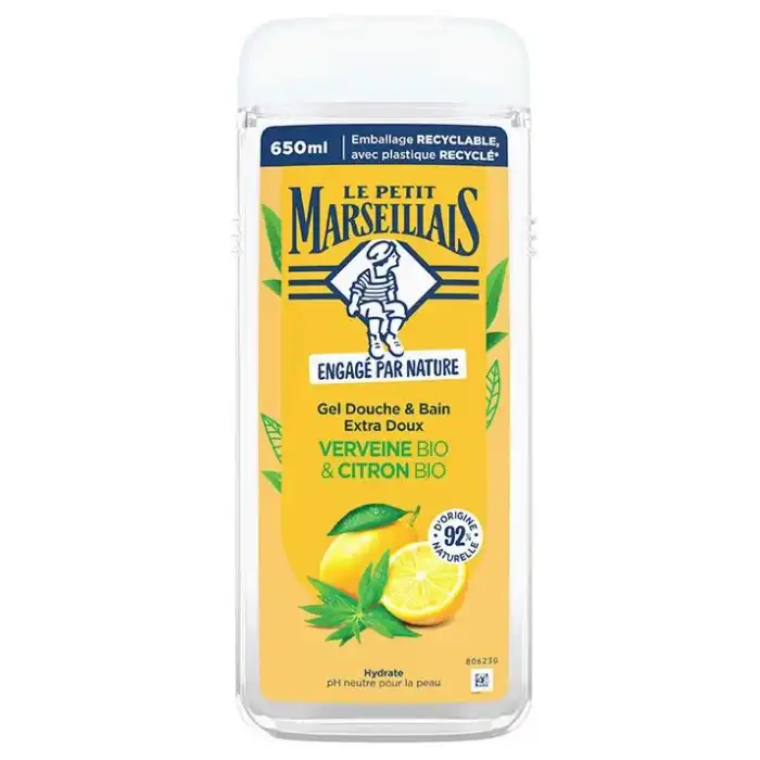 Gel de Ducha Verbena y Limón Bio 650 ml - LE PETIT MARSEILLAIS - Comparador de precios
