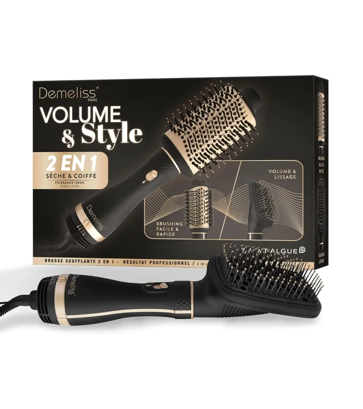 Demeliss - Cepillo secado y peinado 2 en 1 Volume & Style - Demeliss - Comparador de precios
