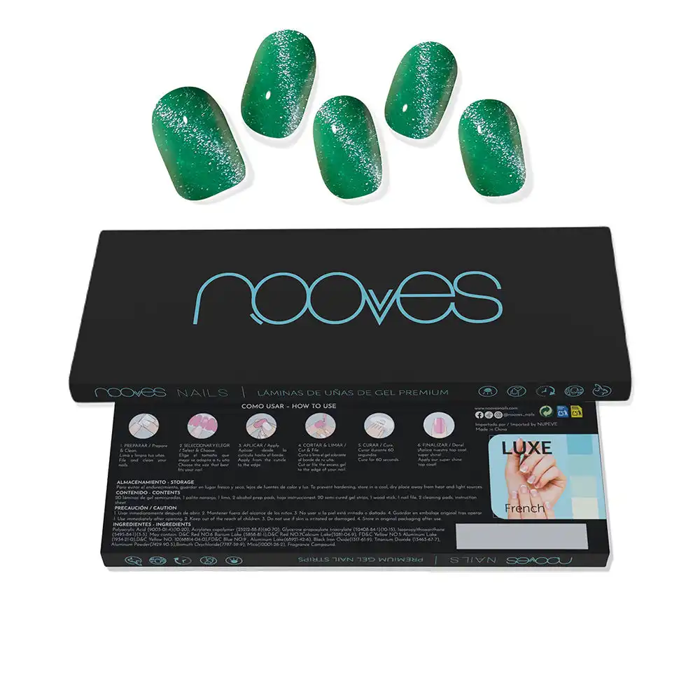 Láminas De Uñas De Gel jade glass premium glam #cat eye verde - Nooves - Comparador de precios