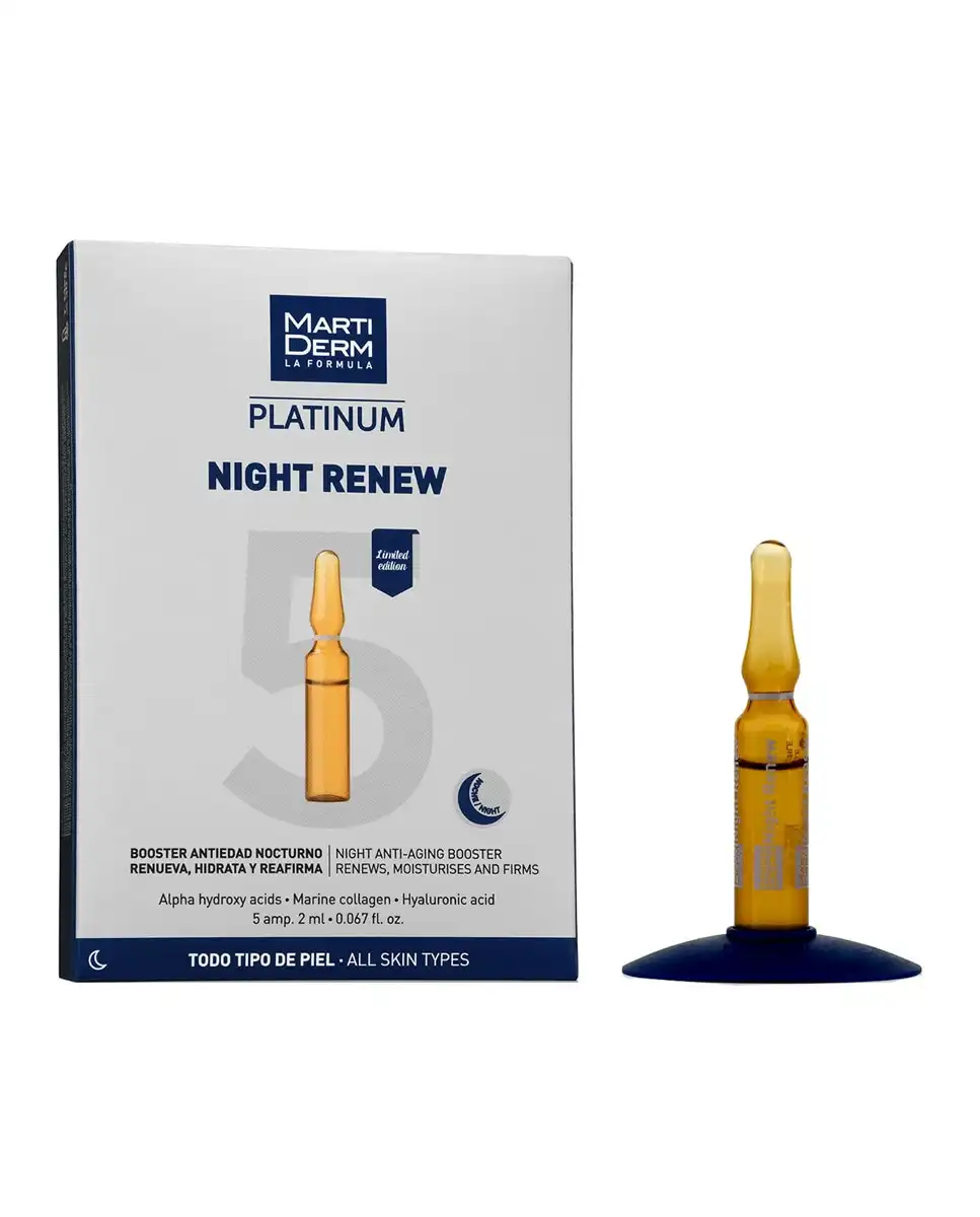 MartiDerm - 5 Ampollas Platinum Night Renew - MartiDerm - Comparador de precios