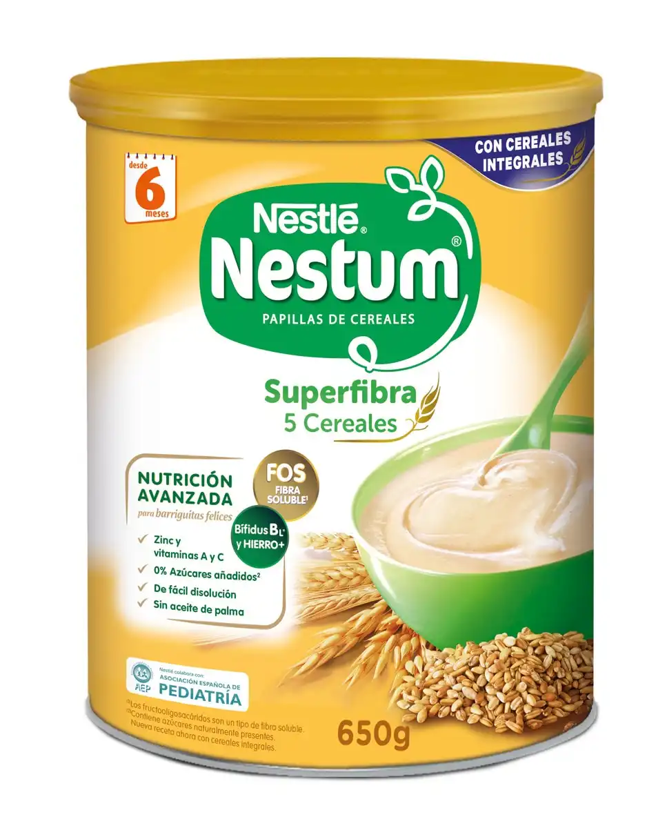 NESTLE - Papillas Nestum 5 Cereales Superfibra 650 g Nestlé. - Nestle - Comparador de precios