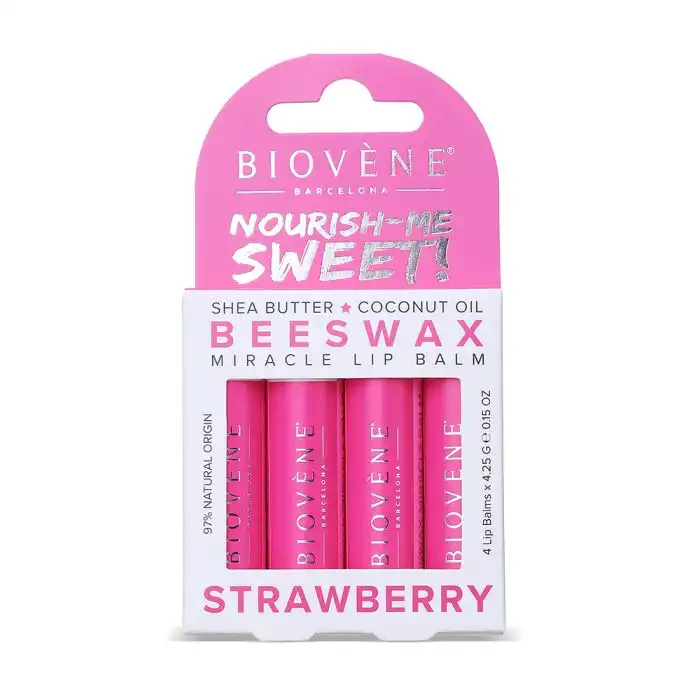 Nourish-Me Sweet! Beeswax Bálsamo Labial Milagroso Cera de Abeja + Fresas 17 gr - Biovene - Comparador de precios