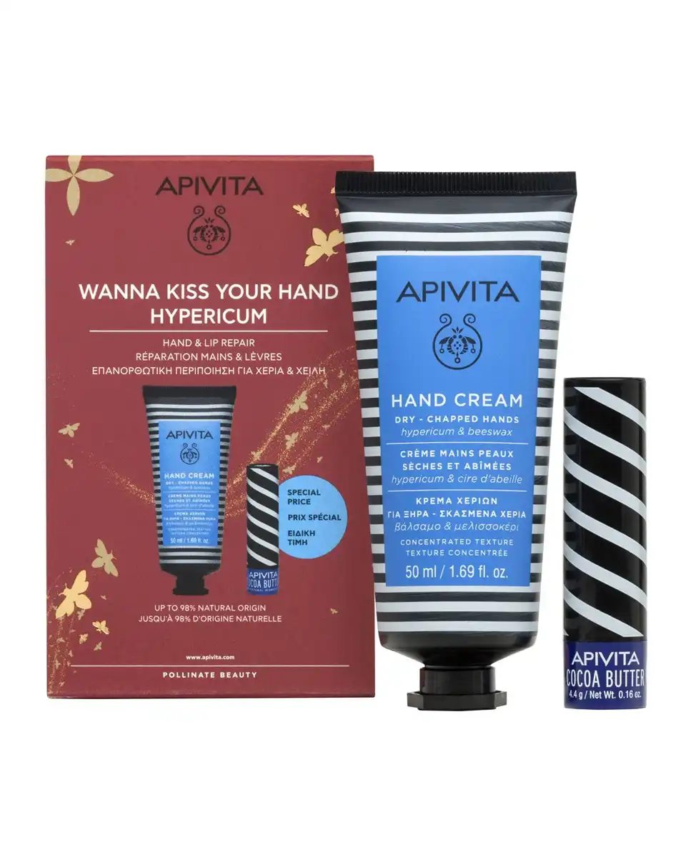 Apivita - Cofre Crema De Manos Con Hipérico + Bálsamo Labial Con Manteca De Cacao - Apivita - Comparador de precios
