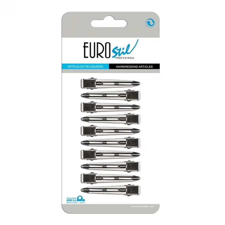 Eurostil - 10 Pinzas Metal Mediano Pinzas y horquillas 1 pieces female - Eurostil - Comparador de precios