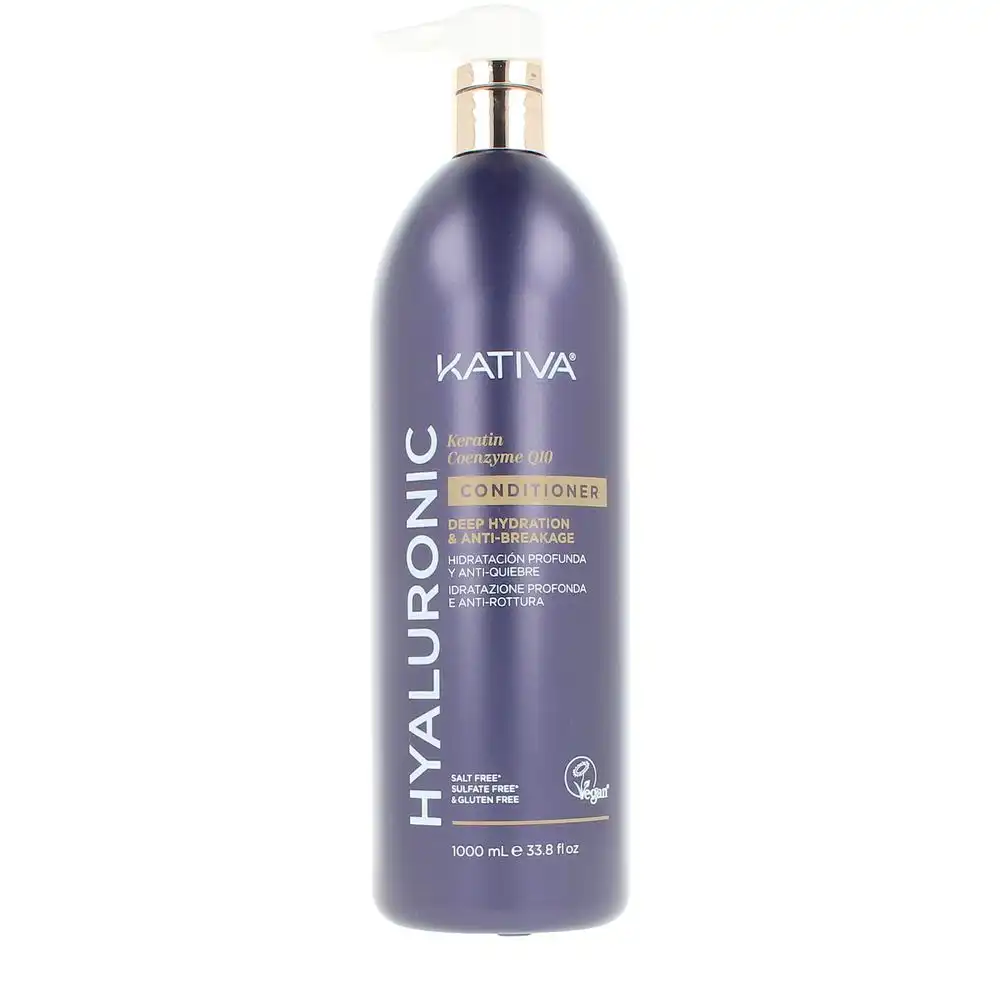 Hyaluronic keratin & coenzyme Q10 conditioner 1000 ml - Kativa - Comparador de precios
