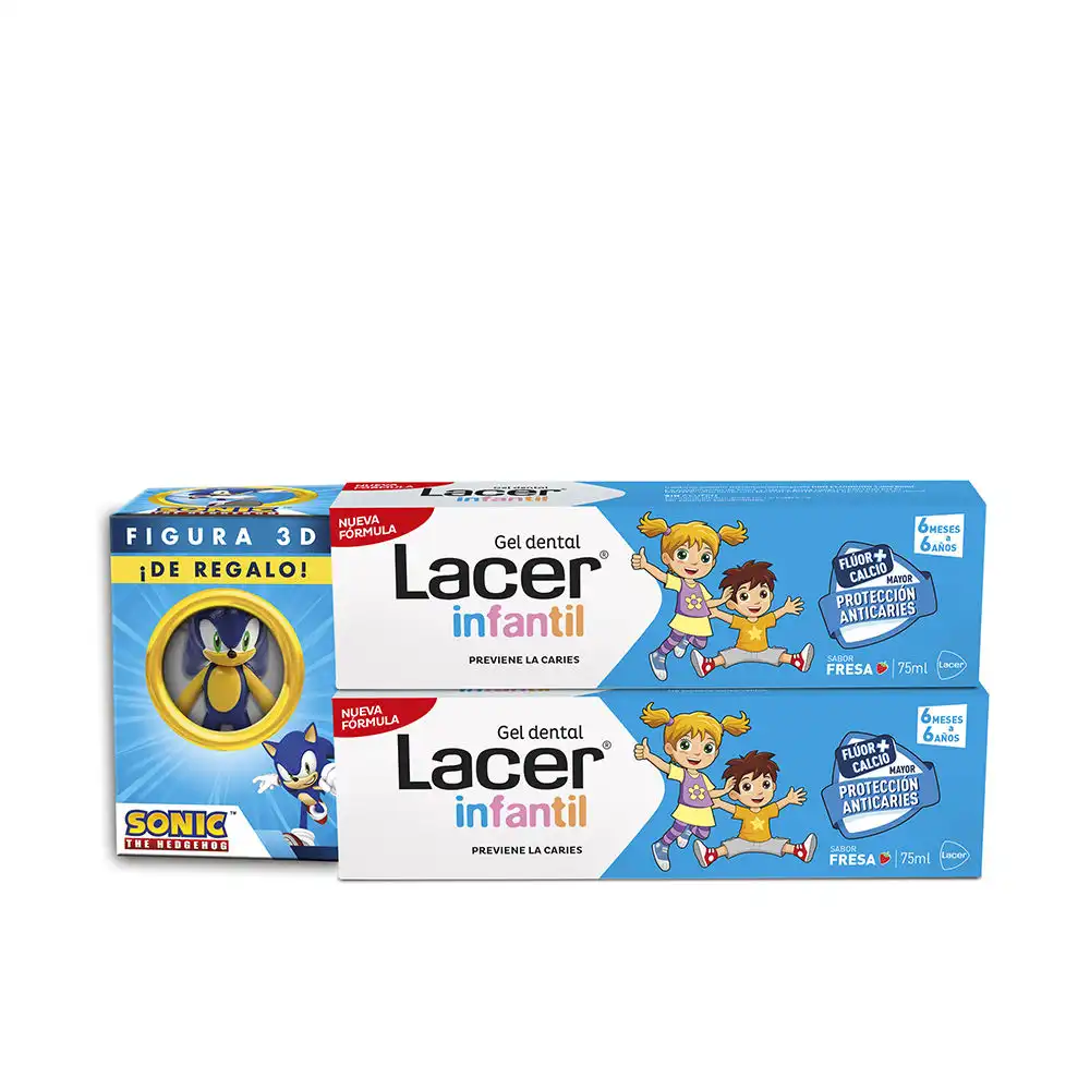 Infantil gel dental fresa duo + regalo 2 x 75 ml 2 u - lacer - Comparador de precios