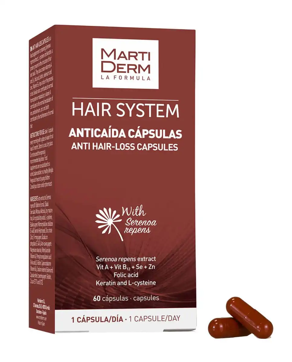 MartiDerm - 60 Cápsulas Anticaída Hair System MartiDerm. - MartiDerm - Comparador de precios