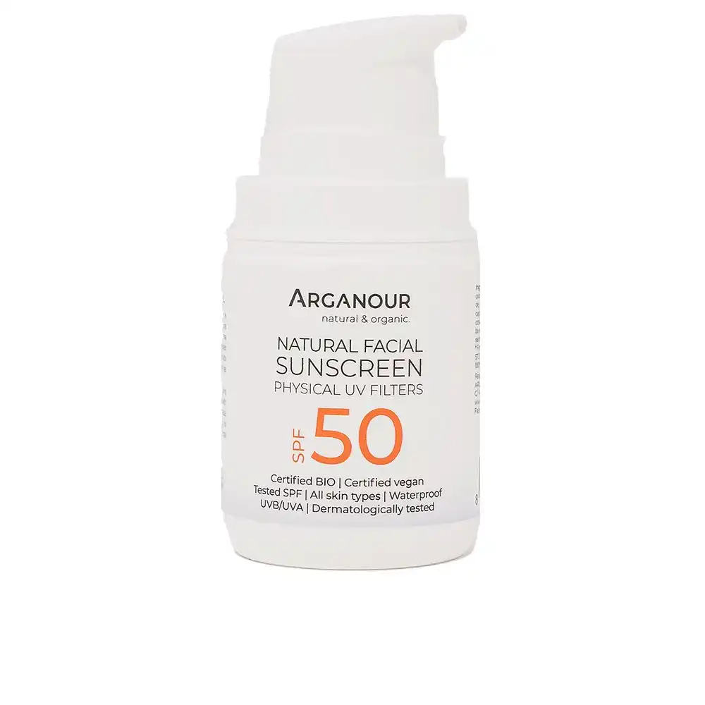 NATURAL&ORGANIC facial sunscreen SPF50 50 ml - Arganour - Comparador de precios