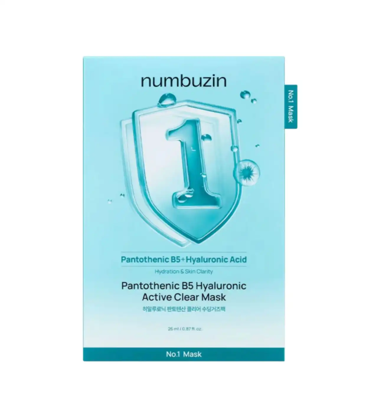 Numbuzin - Mascarilla facial hidratante No.1 Pantothenic B5 Hyaluronic Active Clear - Numbuzin - Comparador de precios