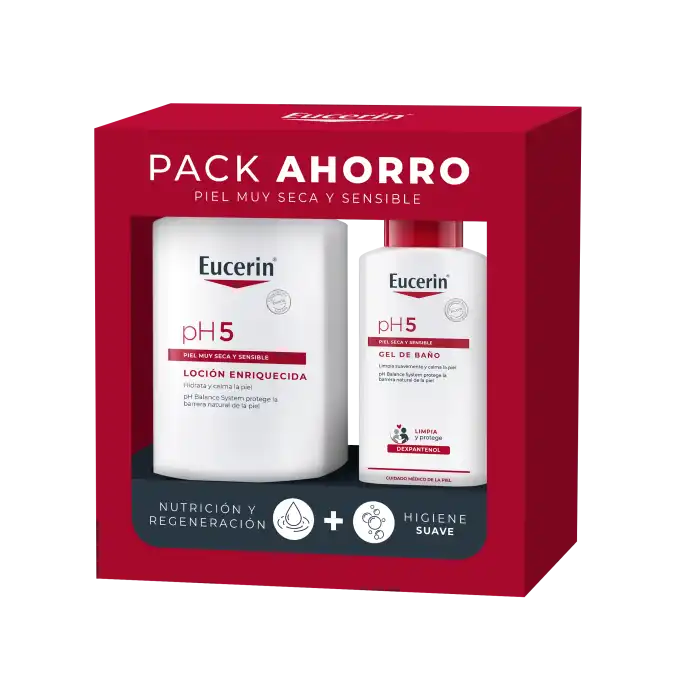 Pack pH5 Loción Enriquecida + Gel de Baño 1200 ml - Eucerin - Comparador de precios