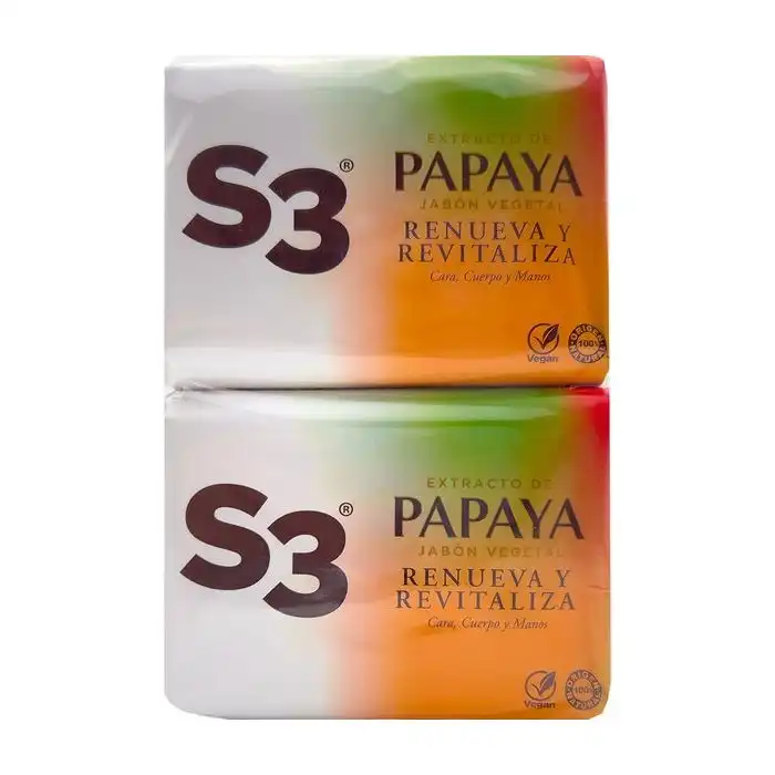 Pastilla de Jabón Papaya 125 gr - S3 - Comparador de precios
