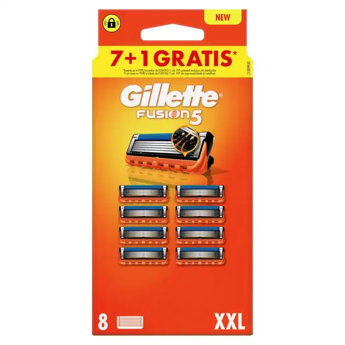 ¡30% DTO! Gillette Fusion5 Pack Ahorro 7+1 Recambios Para Maquinillas De Afeitar - Gillette - Comparador de precios
