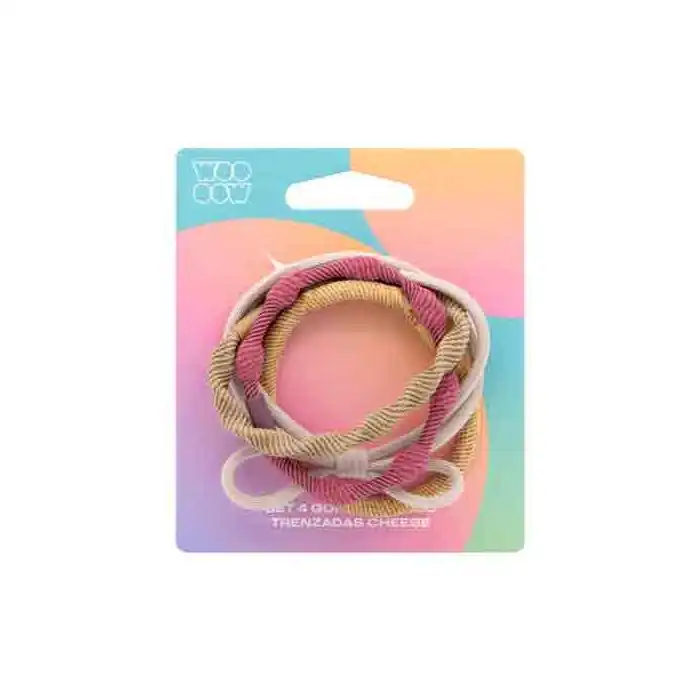 Set 4 Gomas de Pelo Trenzadas - Woo oow - Comparador de precios
