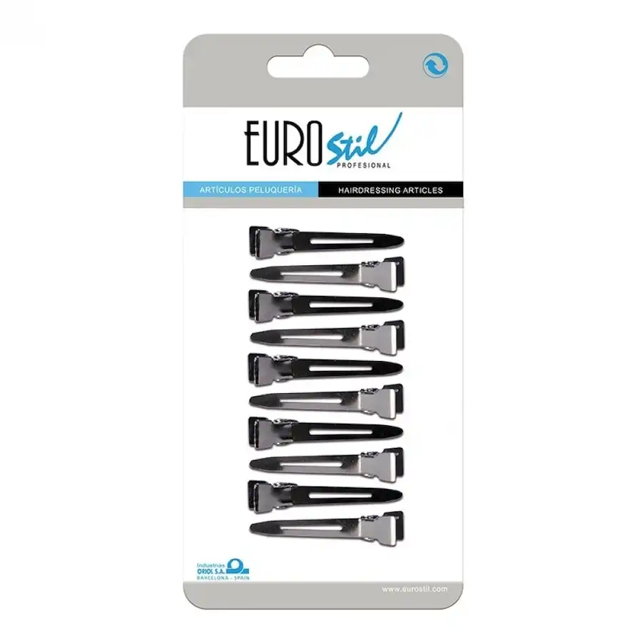 Eurostil - 10 Pinzas Metal Ancha Pequeña Pinzas y horquillas 1 pieces female - Eurostil - Comparador de precios