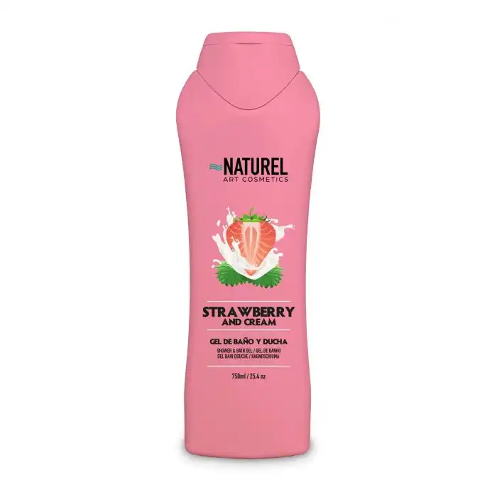 Gel de Baño y Ducha Fresa y Crema 750 ml - Naturel Art Cosmetics - Comparador de precios