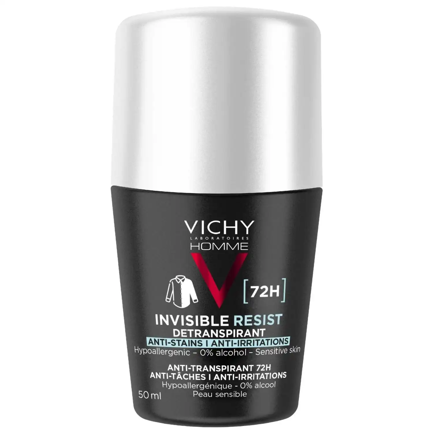 Homme Roll-on 72h Anti-Flecken Invisible Desodorante 50 ml - Vichy - Comparador de precios
