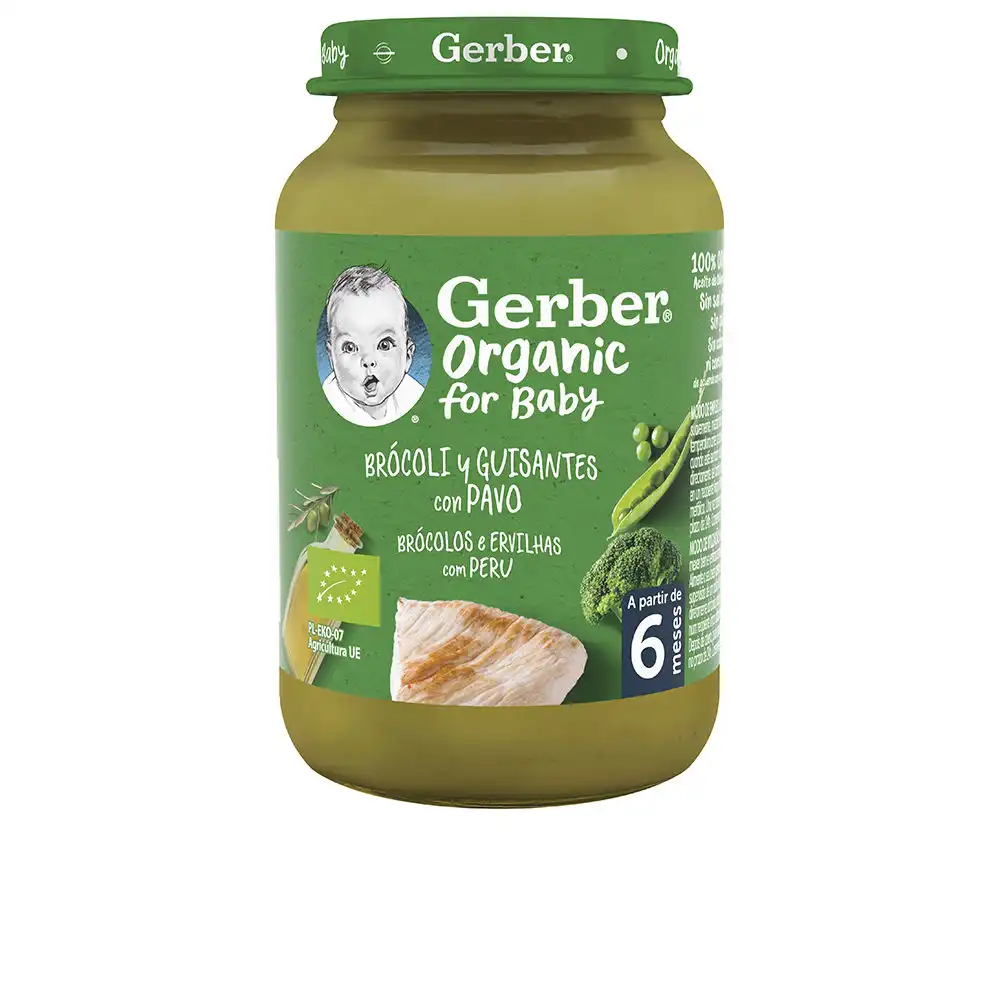 Organic puré #brócoli y guisantes con pavo 190 gr - Gerber - Comparador de precios
