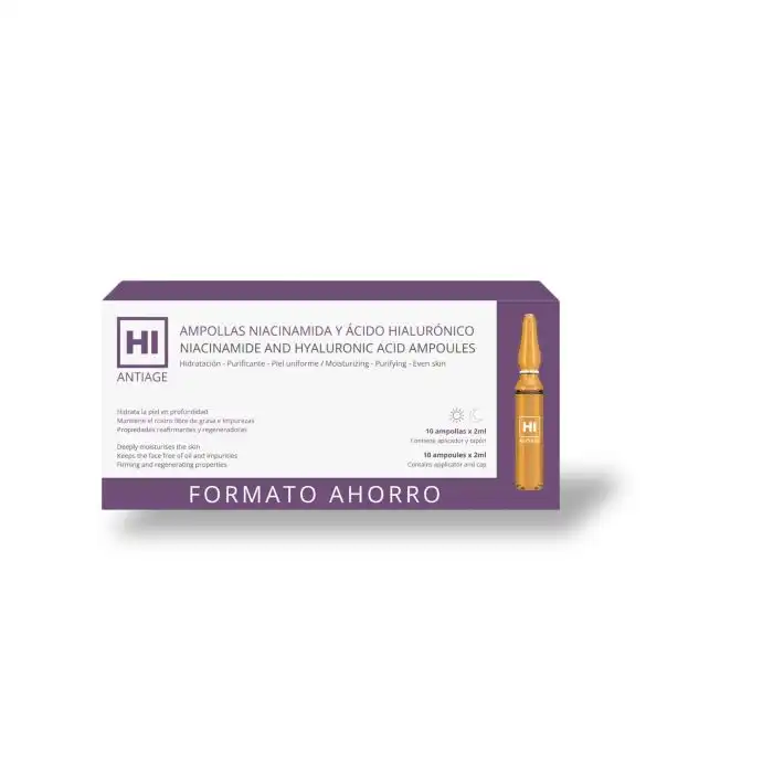 Ampollas Niacinamida y Ácido Hialurónico 2 ml - Hi Antiage - Comparador de precios