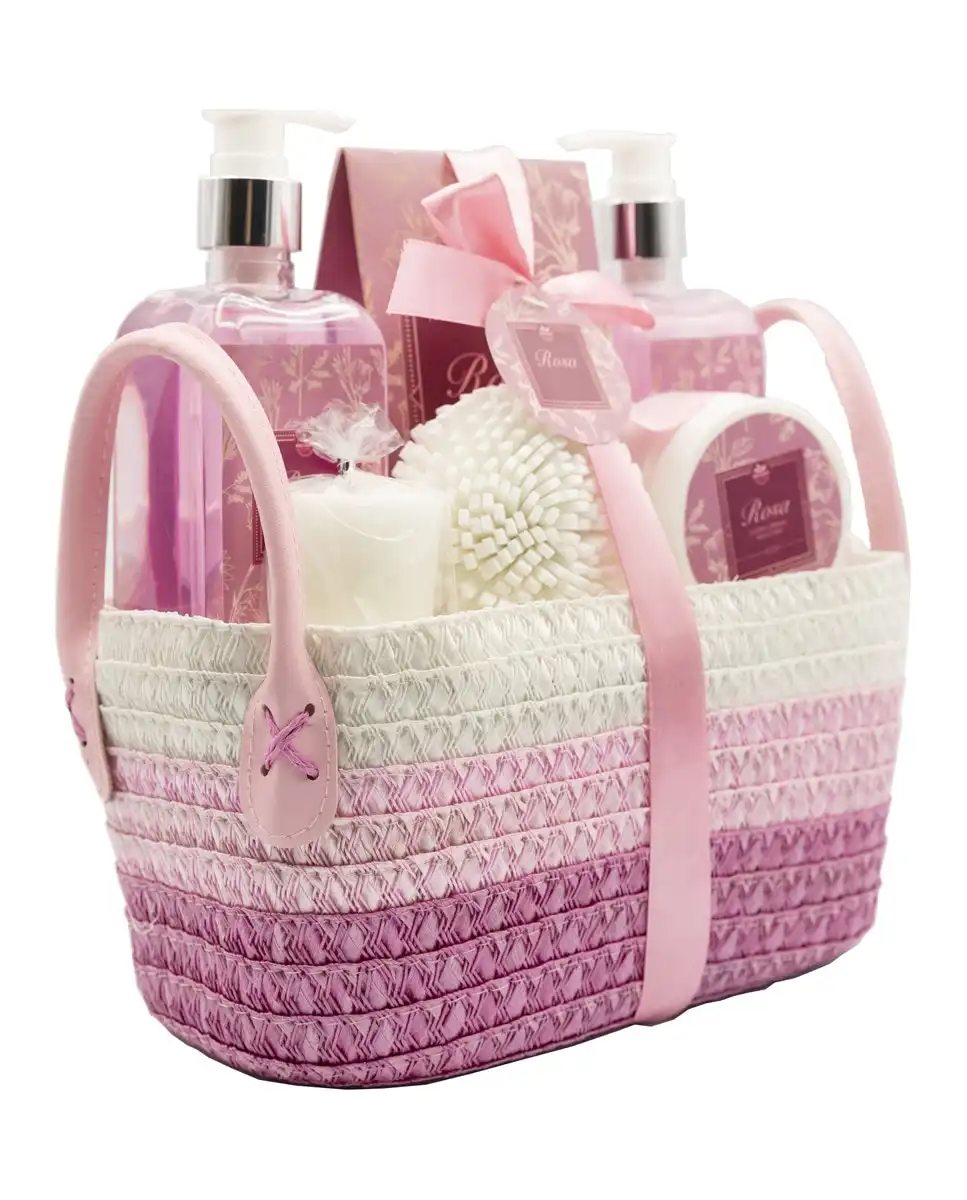 Becasan Nature - Cesta De Mimbre Con Asas Rosas - Becasan Nature - Comparador de precios