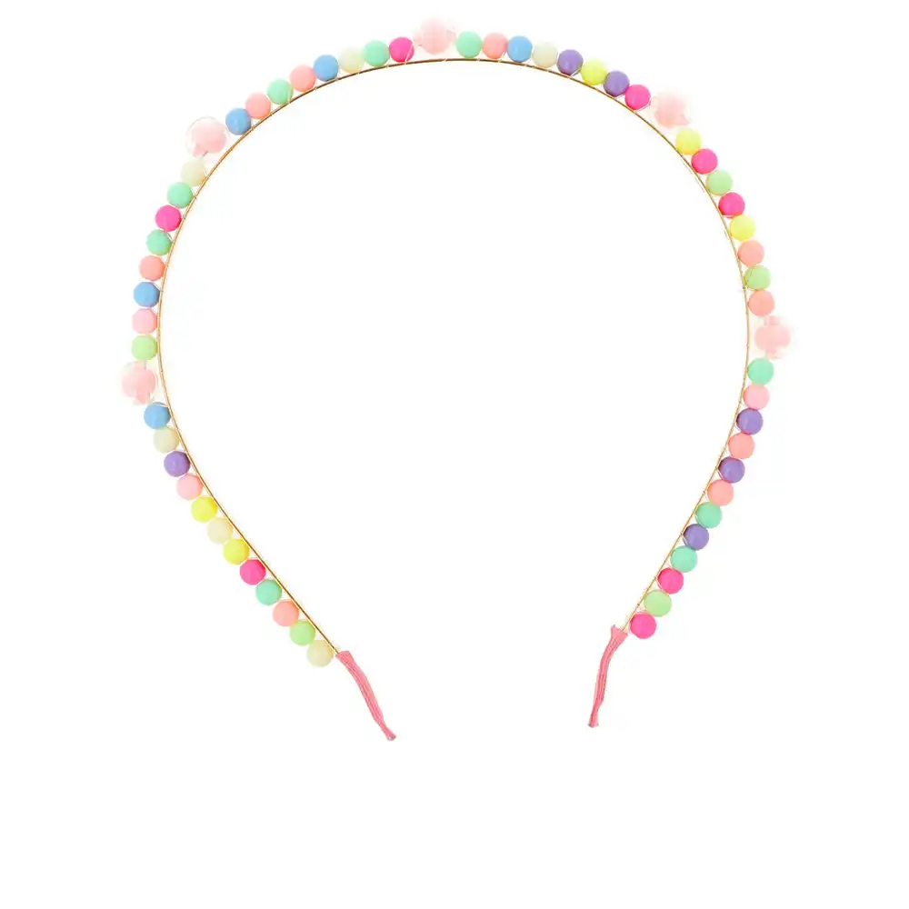 Diadema Metal con bolitas de colores 13 x 15, 5 cm 1 u - Inca - Comparador de precios