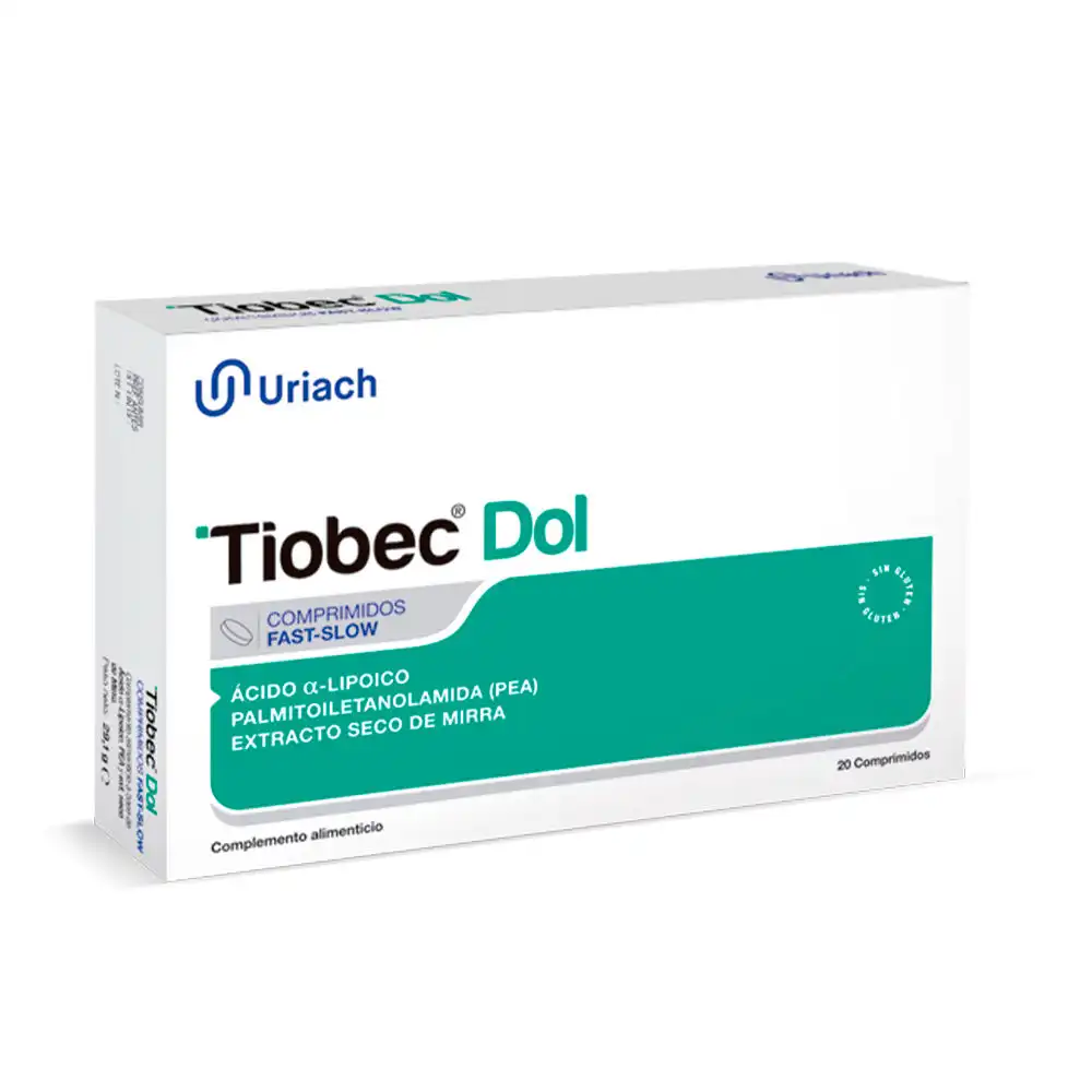 Tiobec Dol comprimidos fast-slow 20 u - Tiobec - Comparador de precios