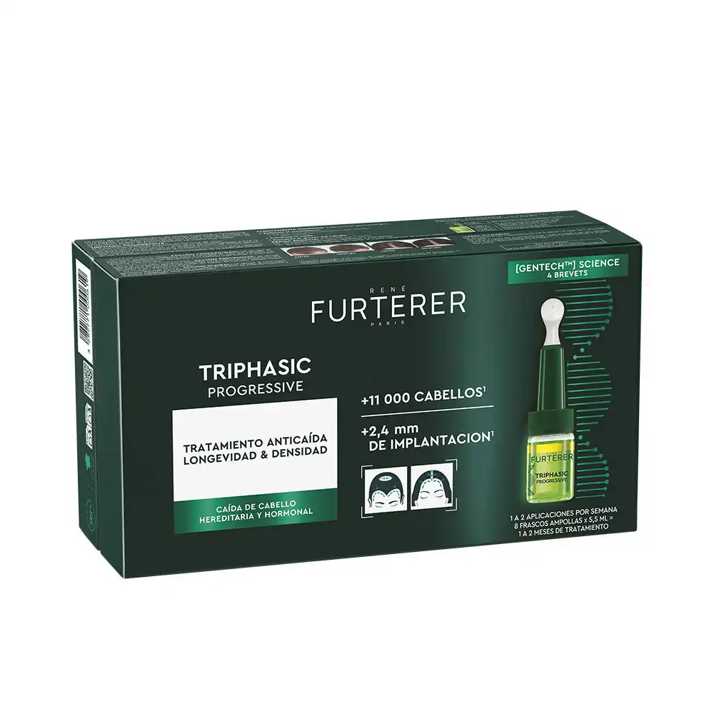 Triphasic Progressive ritual anti caída 8 x 5,5 ml - René Furterer - Comparador de precios