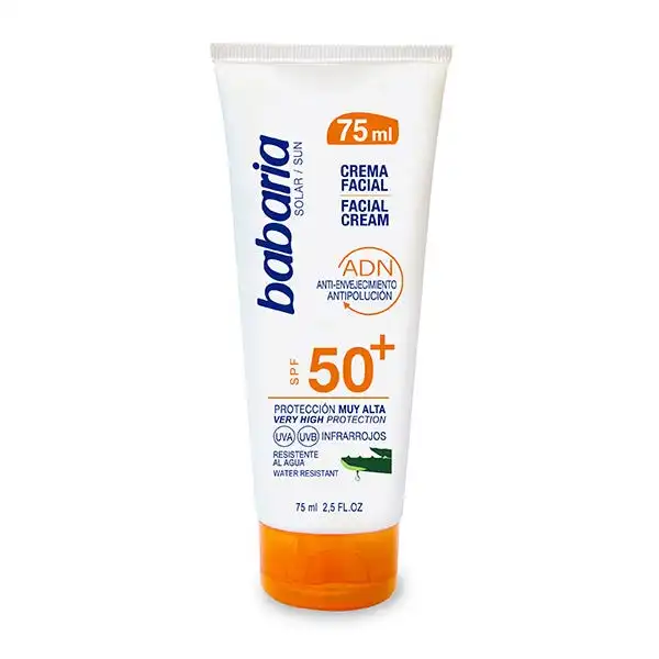 Crema Solar Facial Aloe Vera Spf50+ Protección Muy Alta - Babaria - Comparador de precios