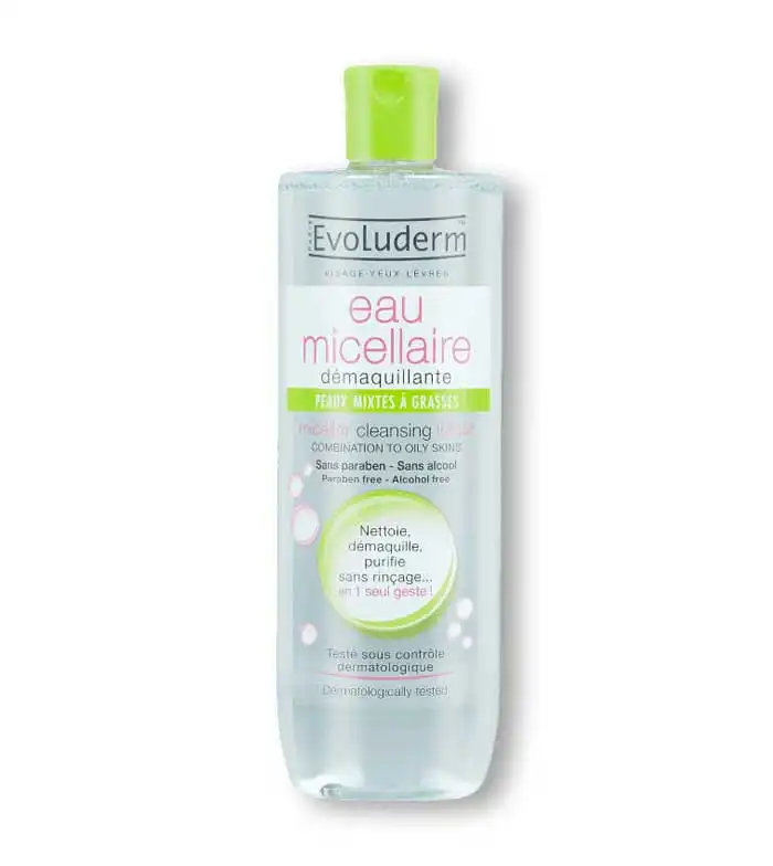 Evoluderm - Agua micelar - Pieles mixtas a grasas - 500ml - Evoluderm - Comparador de precios