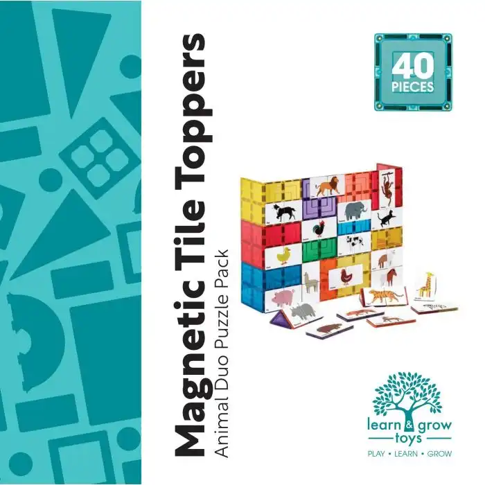 Magnetic Tile Topper Animales 40 Piezas - Pequeño Piloto - Comparador de precios