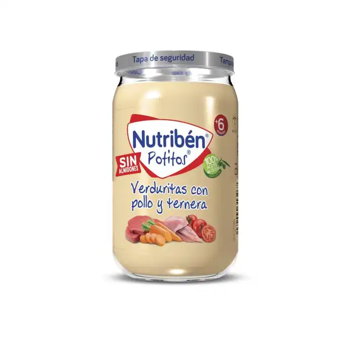 Potito Pollo y Ternera con Verduritas 235 gr - NUTRIBEN - Comparador de precios