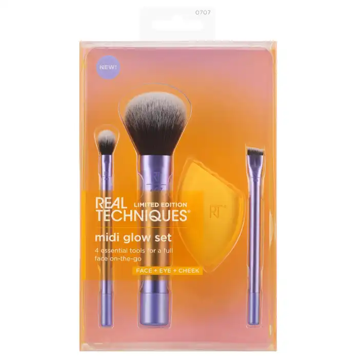 Night Brights Midi Glow Set Brochas + Esponja - Real Techniques - Comparador de precios
