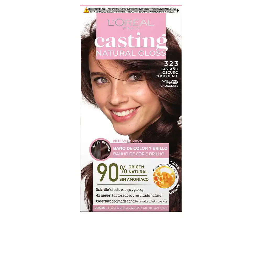 Casting Natural Gloss #323-castaño oscuro chocolate - L'Oréal Paris - Comparador de precios