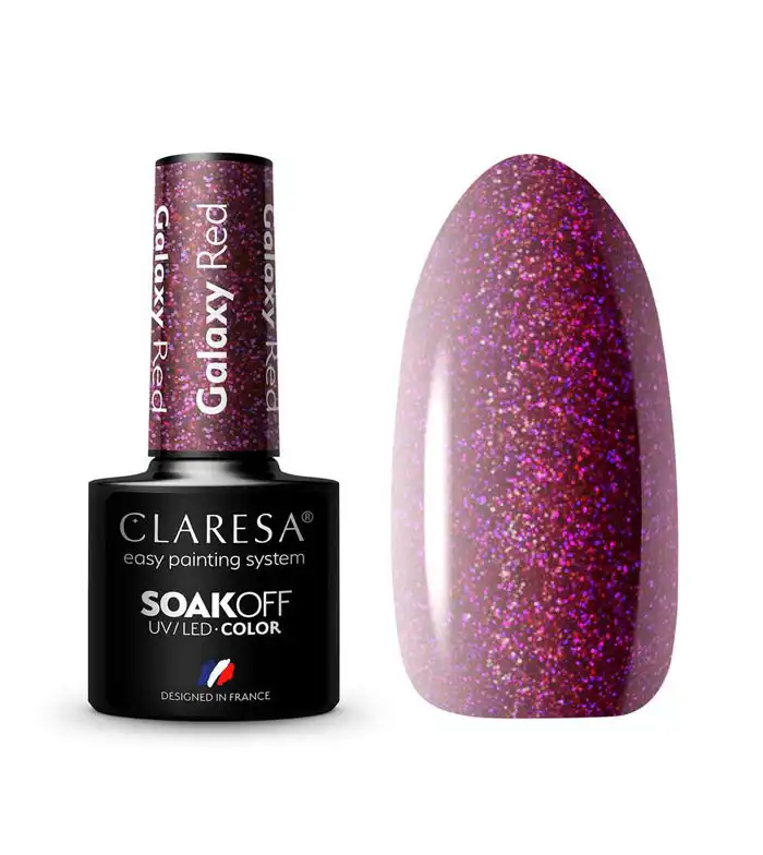 Claresa - Esmalte semipermanente Soak off - Galaxy Red - Claresa - Comparador de precios