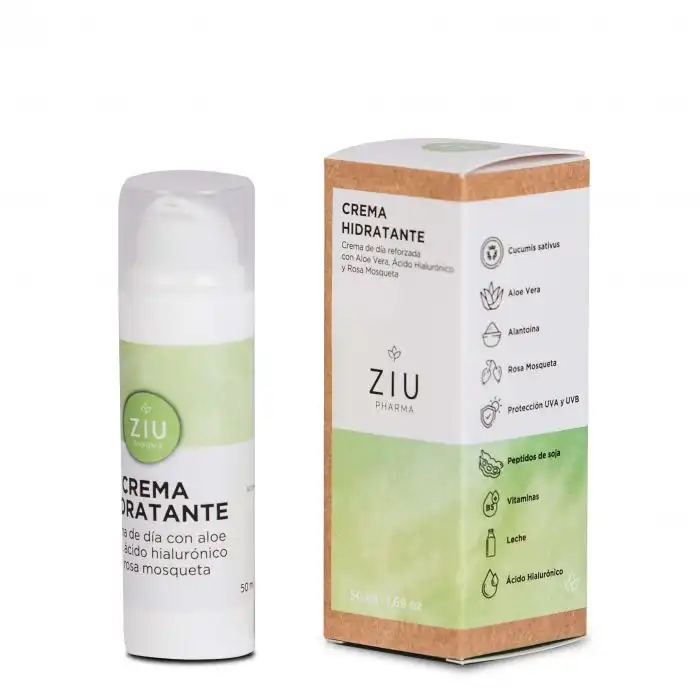 Crema Hidratante Reforzada con Aloe Vera, Ácido Hialurónico y Rosa Mosqueta 50 ml - Ziu Pharma - Comparador de precios