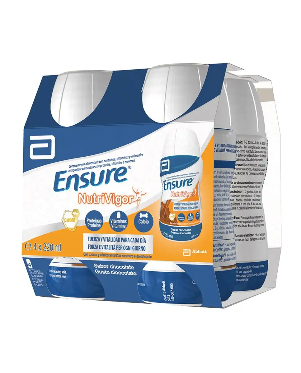 Ensure - Complemento Nutricional Chocolate 4 Unid. X 220 Ml Nutrivigor - Ensure - Comparador de precios
