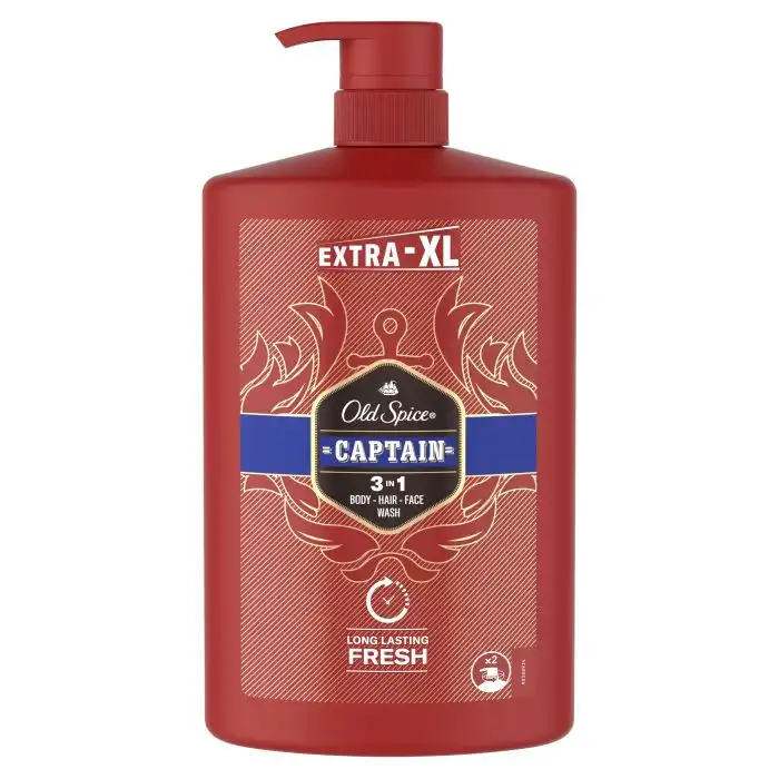 Gel de Ducha Captain 3 en 1 1000 ml - Old Spice - Comparador de precios