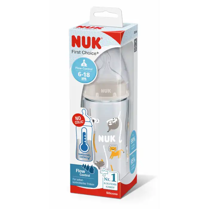 Biberón First Choice+ PP Silicona 6-18m 300 ml - NUK - Comparador de precios